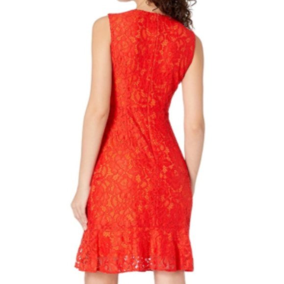 NWT Sam Edelman Full Lace Ruffle Flounce Dress - Picture 2 of 6